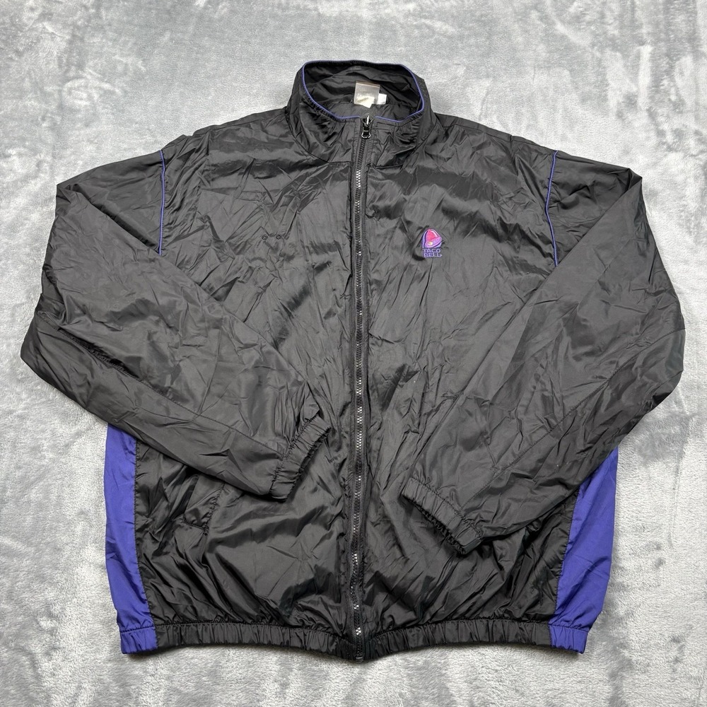 Vintage Taco Bell Manager Uniform Windbreaker Jacket Large Color Block Large